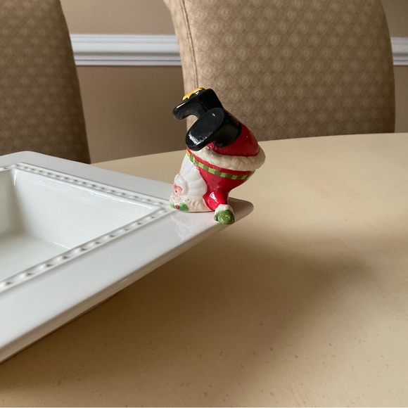 Christmas Santa With Yellow Stars Platter Decoration - Tumbling ⭐️ - Picture 2 of 6